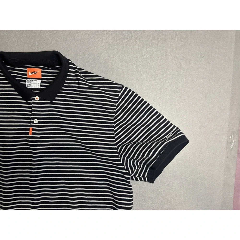 Nike Dri-FIT The Nike Polo Striped Men's XL Black/White